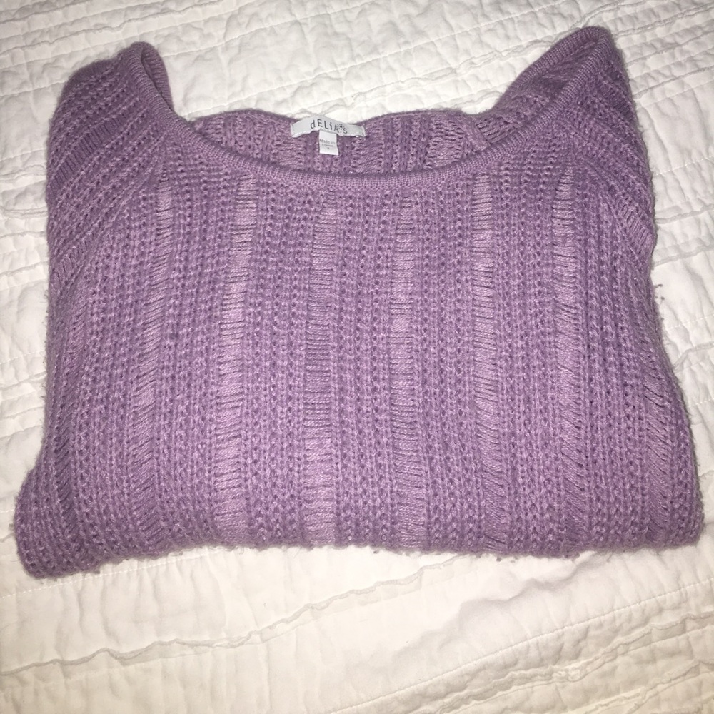 purple sweater