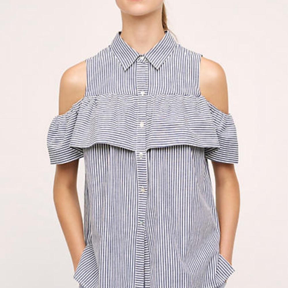 Anthropologie Scalia cold shoulder top
