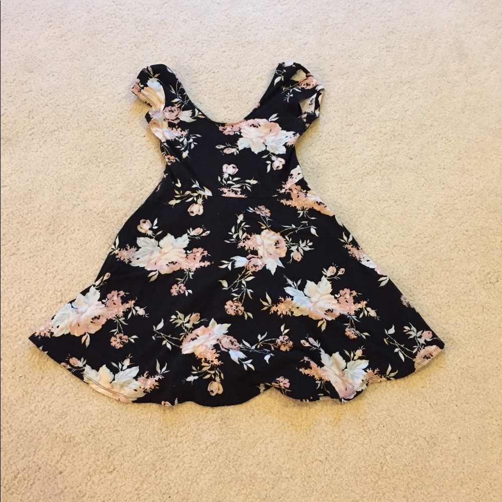 Kimchi blue floral black skater dress