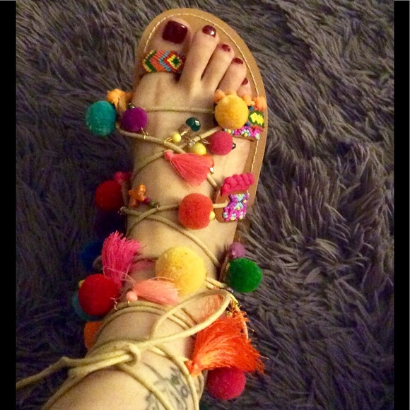 Handmade boho sandals - Picture 2 of 5