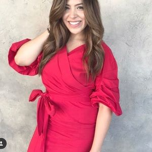 Red Zara dress