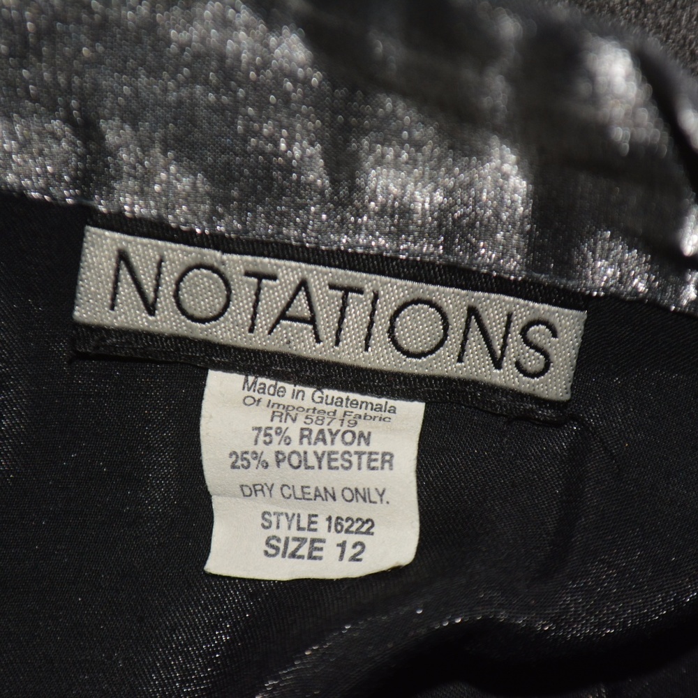 Notations Pewter/ Metallic Like Button Down Blouse - image 4