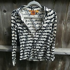 Tory Burch Cat Print Blouse