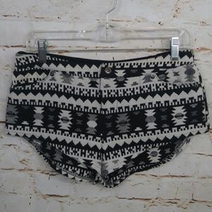 LF RUMOR BOUTIQUE Woven Tribal Cheeky Booty Shorts
