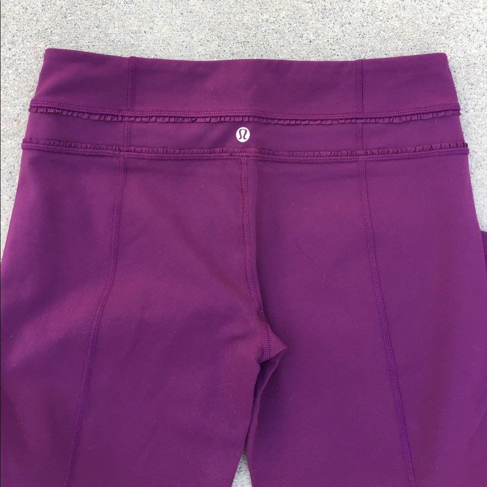 Lululemon Ruffle Groove Pant in bordeaux