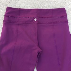 Lululemon Ruffle Groove Pant in bordeaux