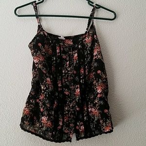 Floral Button Up Tank