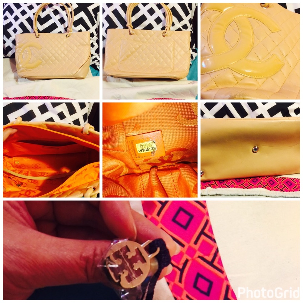 SOLDAuthentic Chanel Quilted Handbag leather Tote.