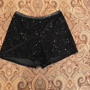 High waisted sequence shorts