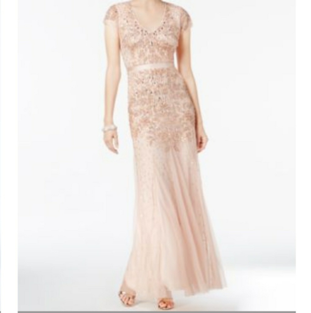 Adrianna Papell Blush evening gown