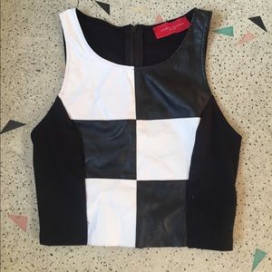 Checkered Crop Top