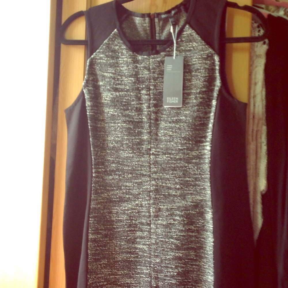 New Eileen Fisher petite knit column dress S PM