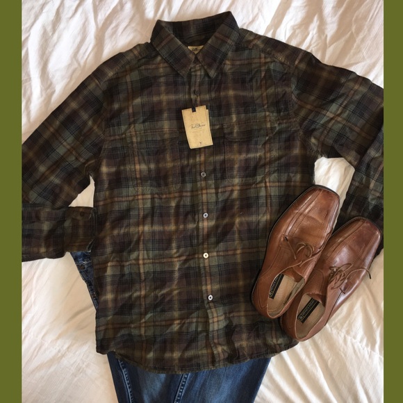 Mens Olive Green Plaid Shirt Clearance 