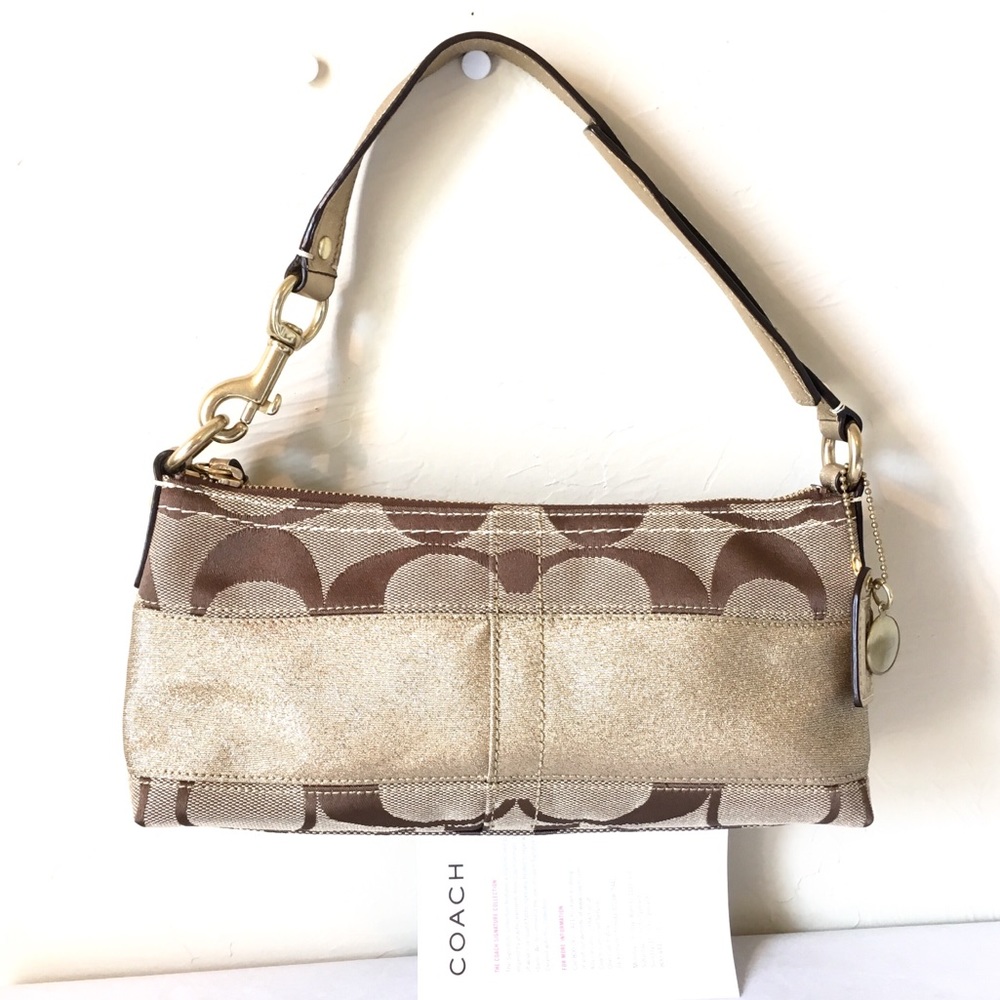 Coach Signature Stripe bag Khaki/Gold