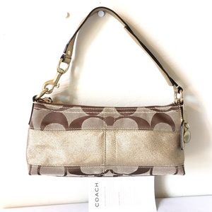 Coach Signature Stripe bag Khaki/Gold