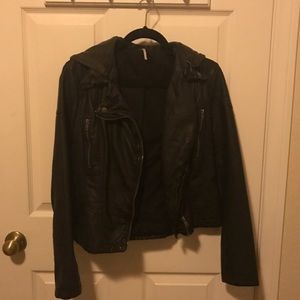 Free people faux leather jacket- size 8