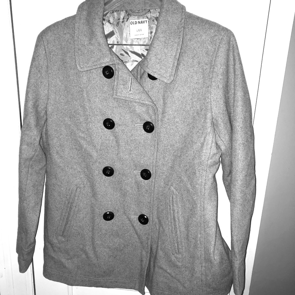 Gray pea coat