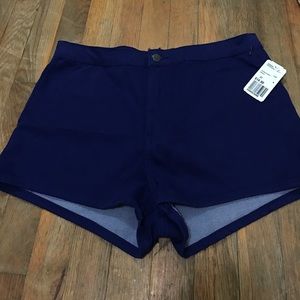 High waisted Indigo Denim Shorts