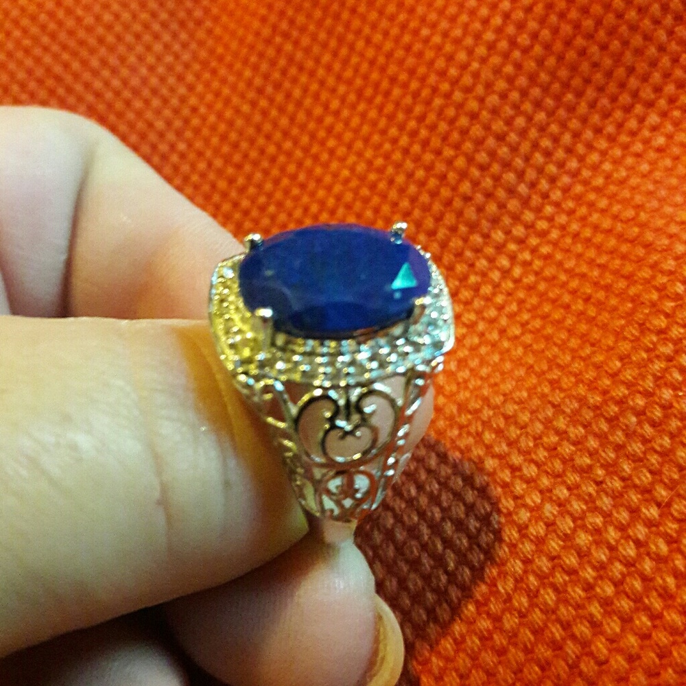 ***SOLD***SOLID STERLING SILVER LAPIS RING SZ 10