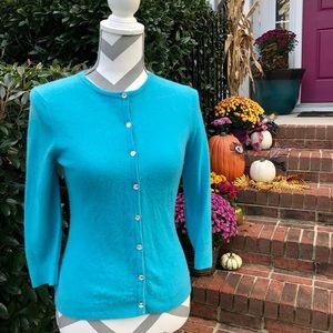 Ann Taylor Cashmere & Rhinestone Cardigan