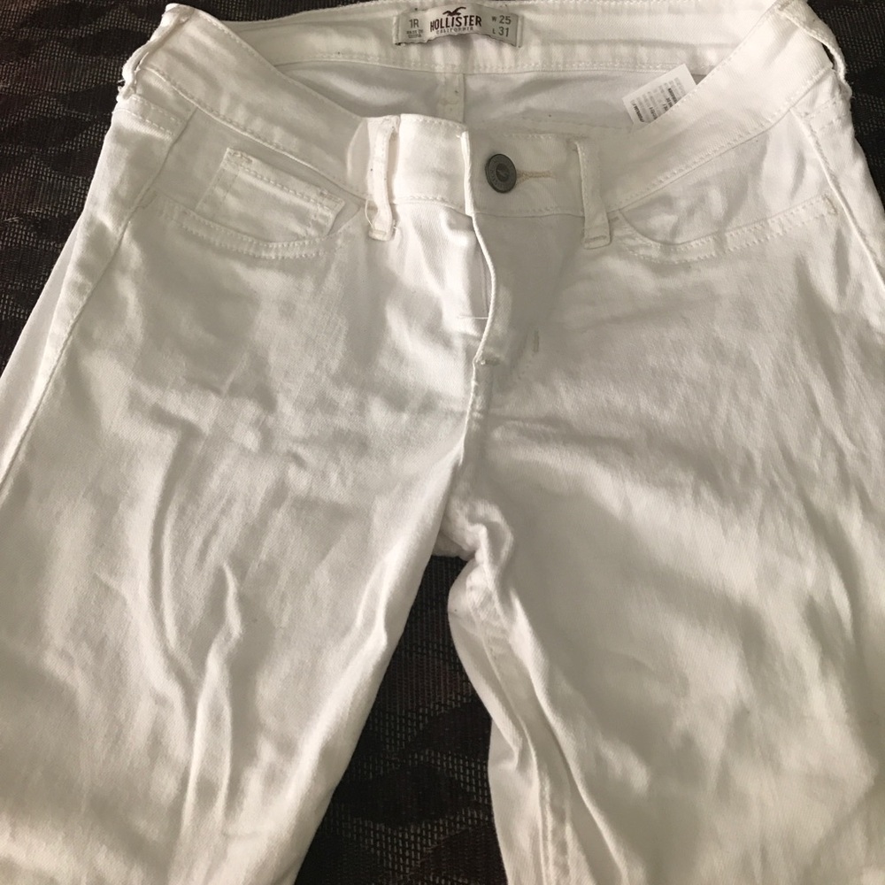 Hollister super skinny white jeans