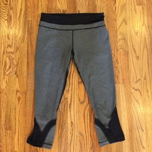 Lululemon Inspire Crop, black/grey stripe