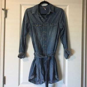 Free People Denim Romper