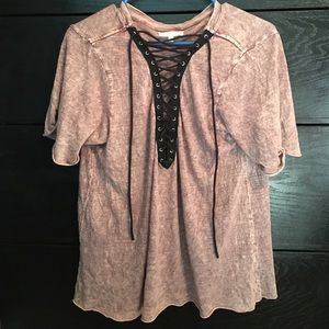 Lace up shirt