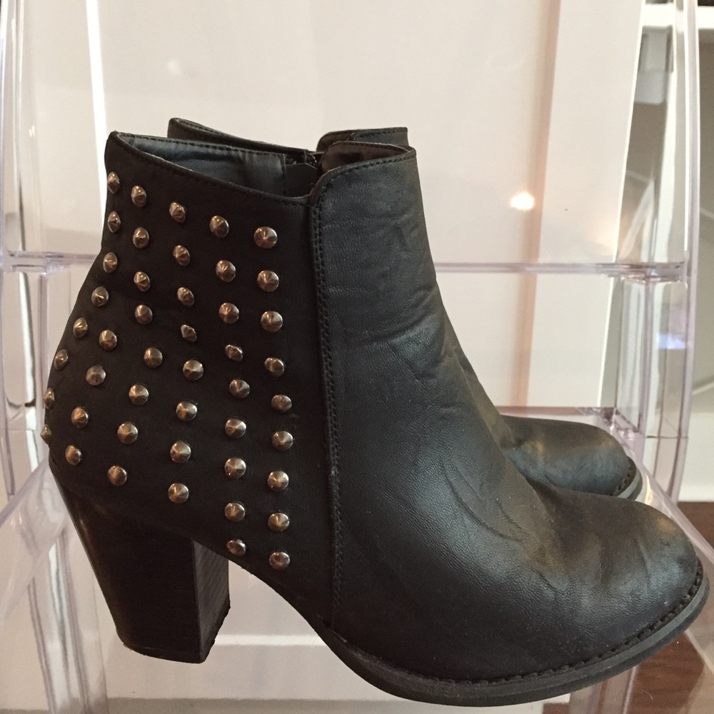 Black Studded Booties