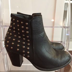 Black Studded Booties
