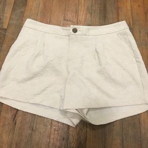 Forever 21 High Waisted Cream Shorts
