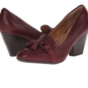 Sofft tassel block heels