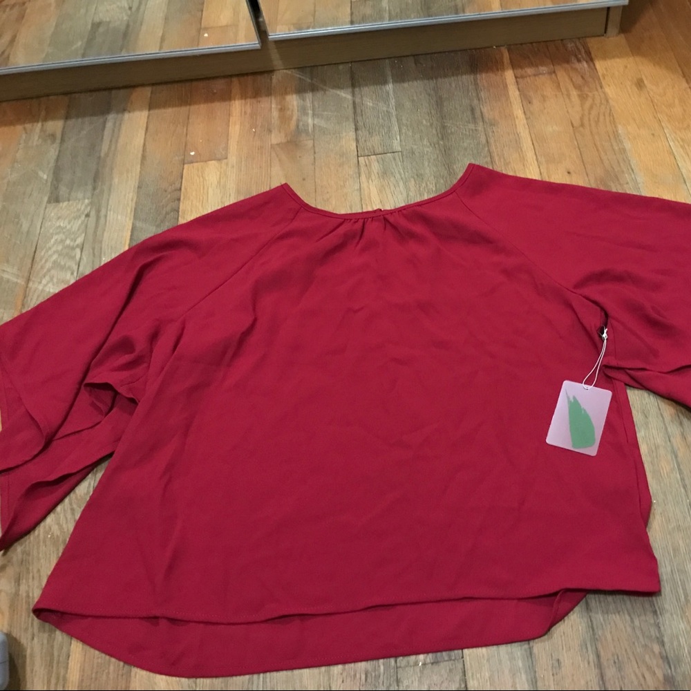 Forever 21 Red Woven Top
