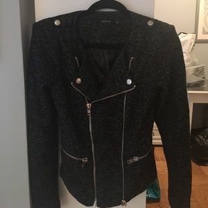 Black Blazer Jacket with silver detail