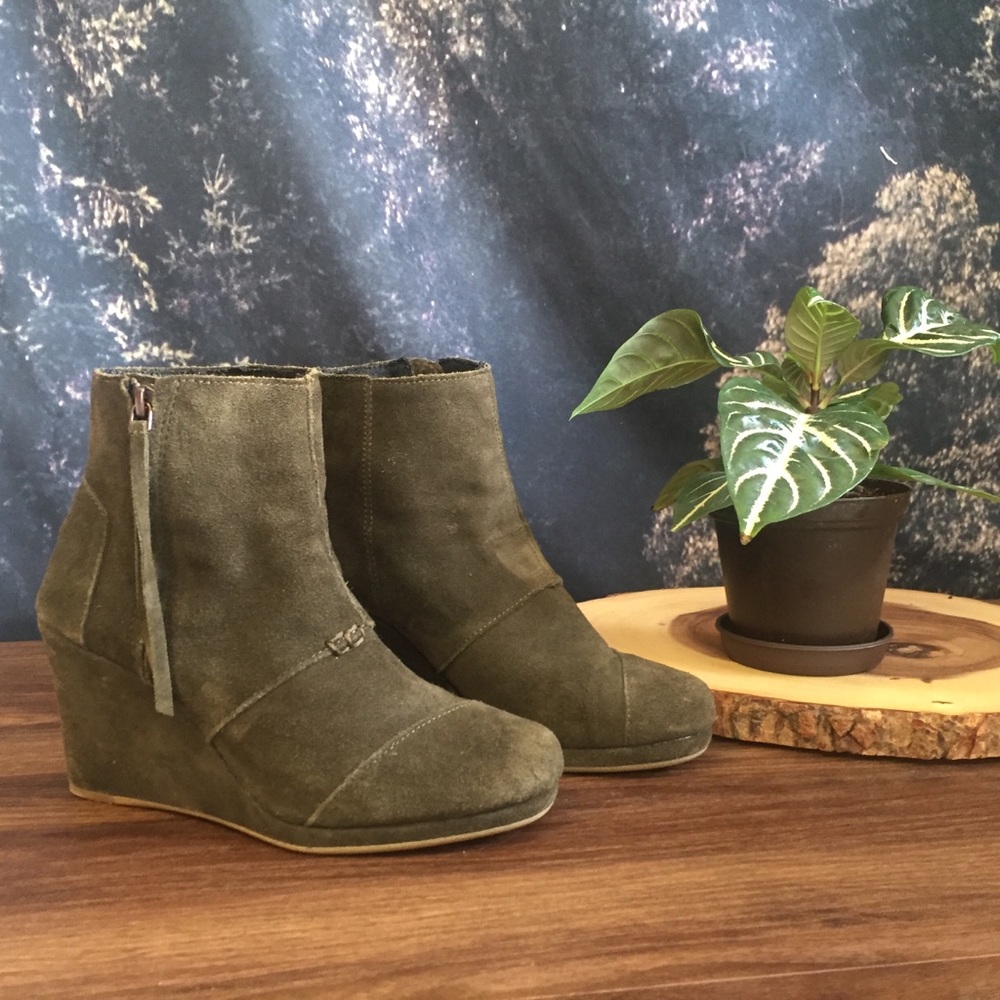 TOMS Wedge Booties