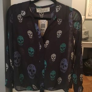 Vintage Havana skull blouse