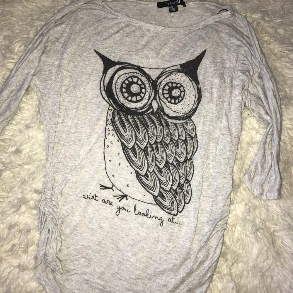 Cute, trendy Forever 21 owl shirt