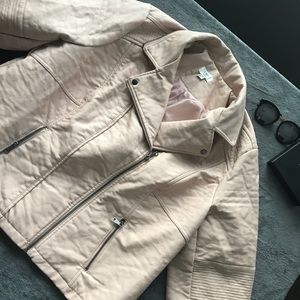 Nude pink Leather jacket