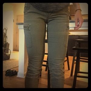 Army Green Cargo Full Length Pants