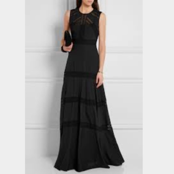 Needle & Thread black lace insert gown dress - Picture 8 of 8