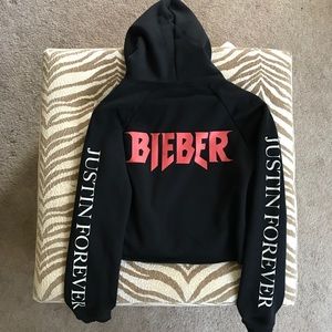 Justin Bieber Purpose Tour cropped hoodie