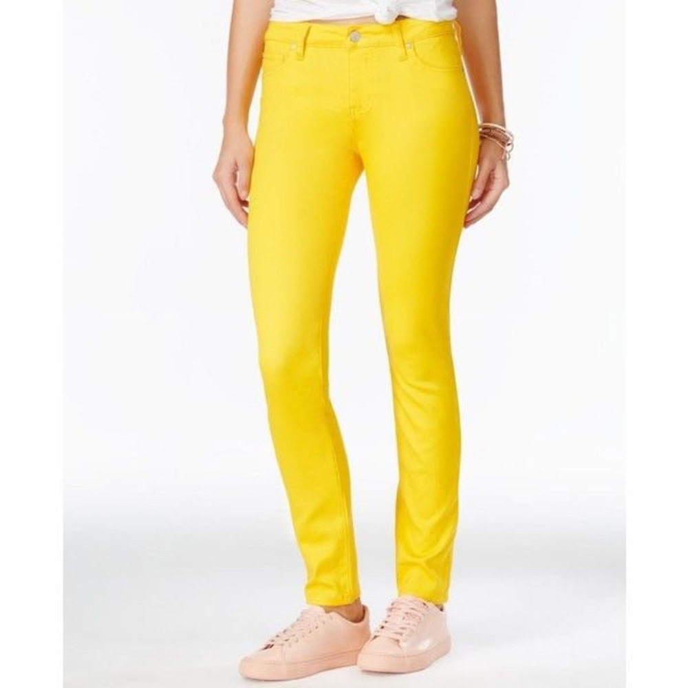 Celebrity Pink Yellow Skinny Jeans