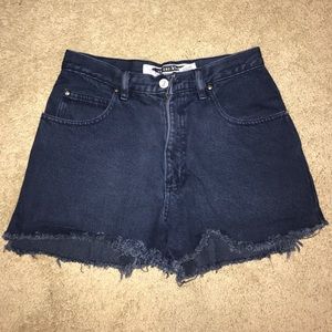 High Waisted Dark Blue Shorts