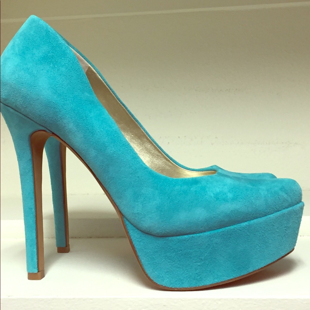Jessica Simpson Turquoise Suede Pumps