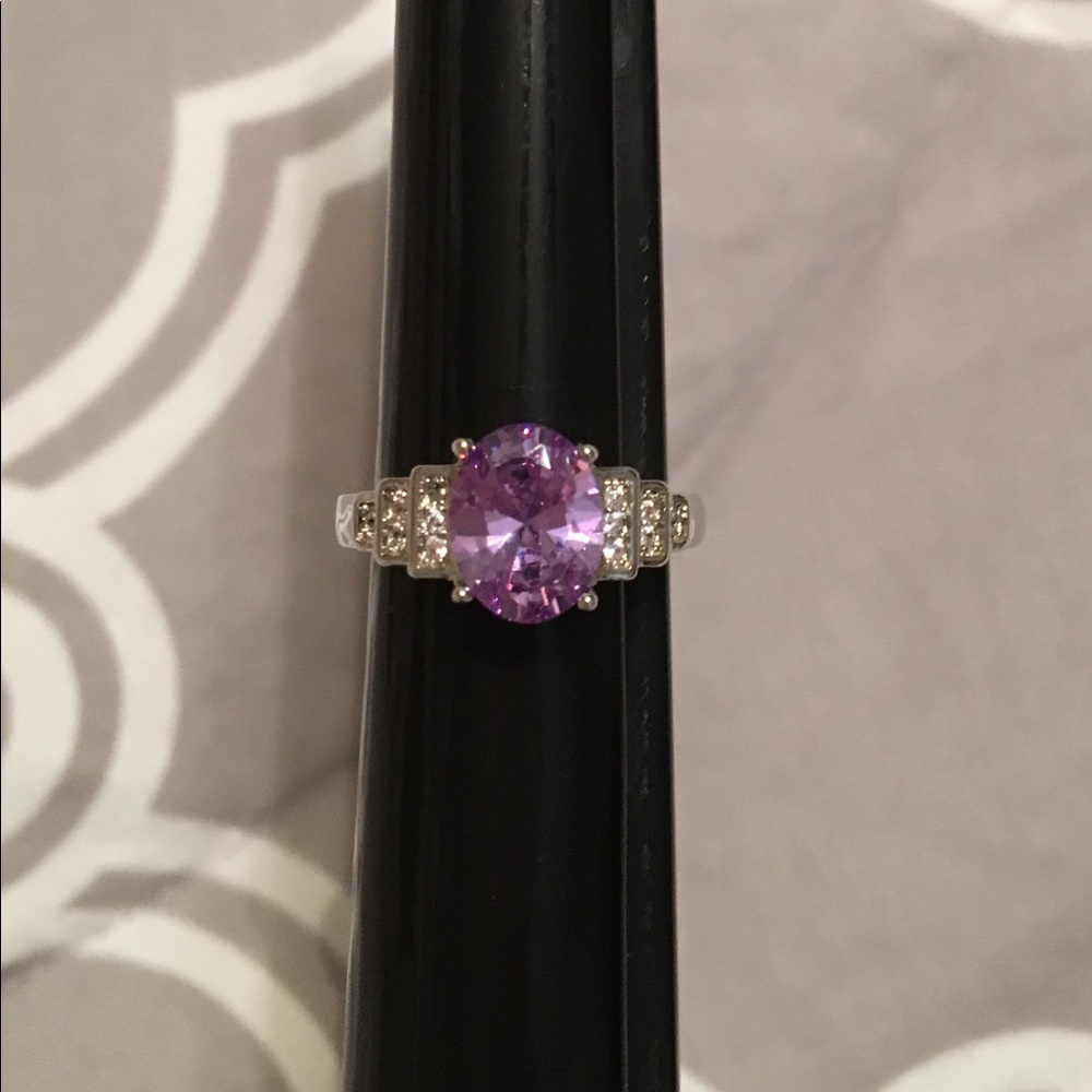 💜CZ WHITE GOLD RHODIUM PLATED RING💜