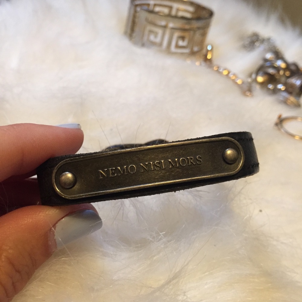 Marc Jacobs Leather & Silver Bracelet