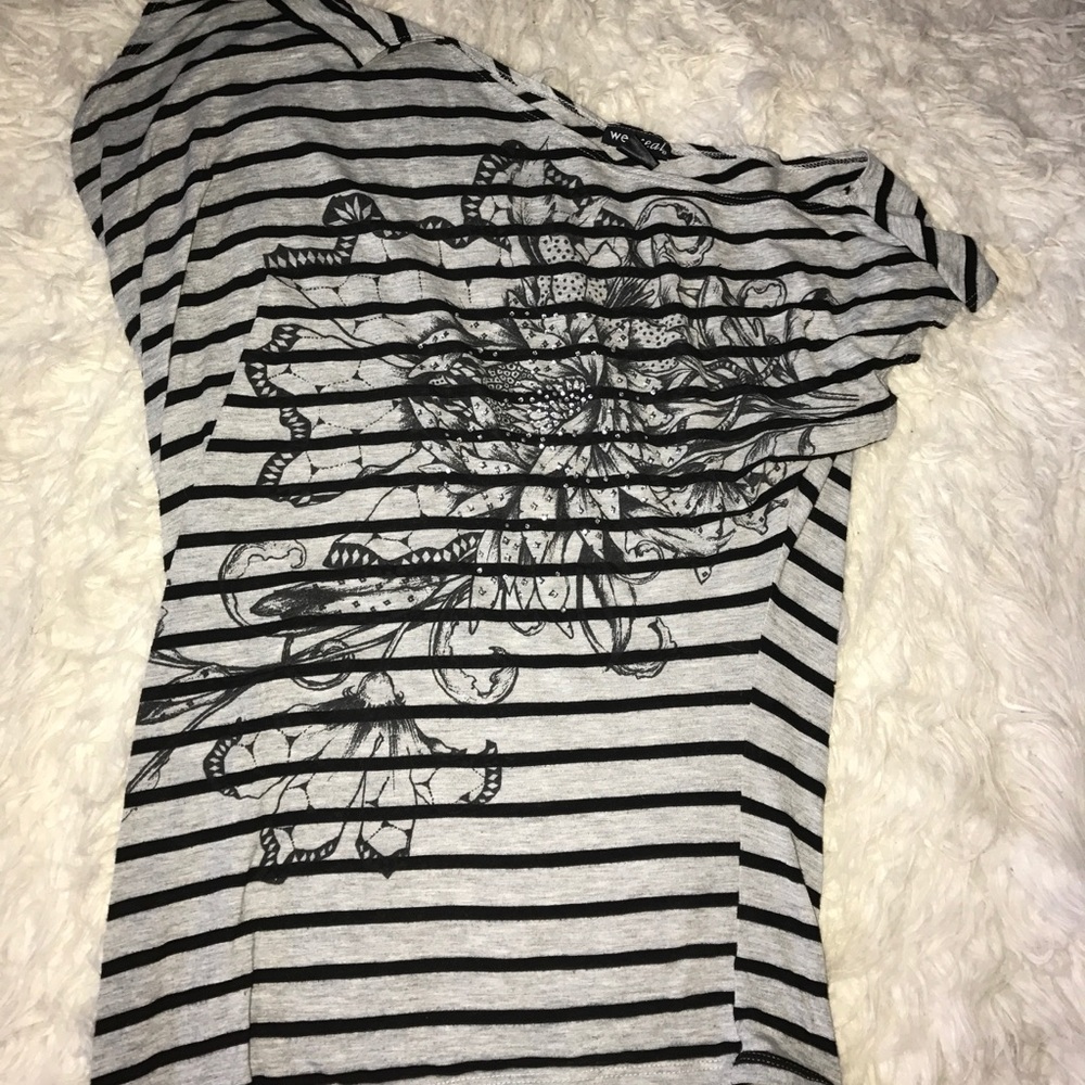 Off-the-shoulder Wet Seal Blouse