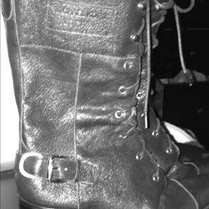 Michael Kors black laced up boots