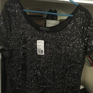 Forever21+ Sequin Crop Top