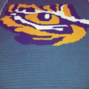 Handmade LSU blanket